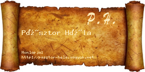 Pásztor Héla névjegykártya